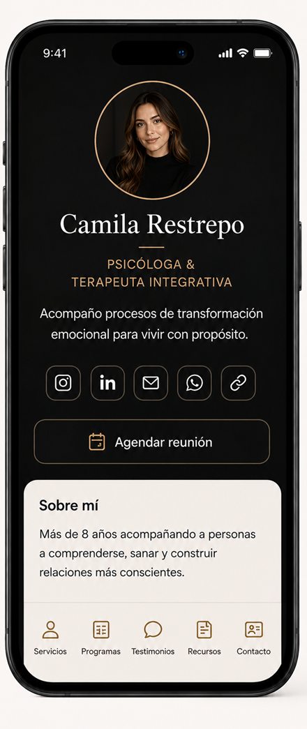 Ejemplo de ORIGEN Signature para una psicóloga
