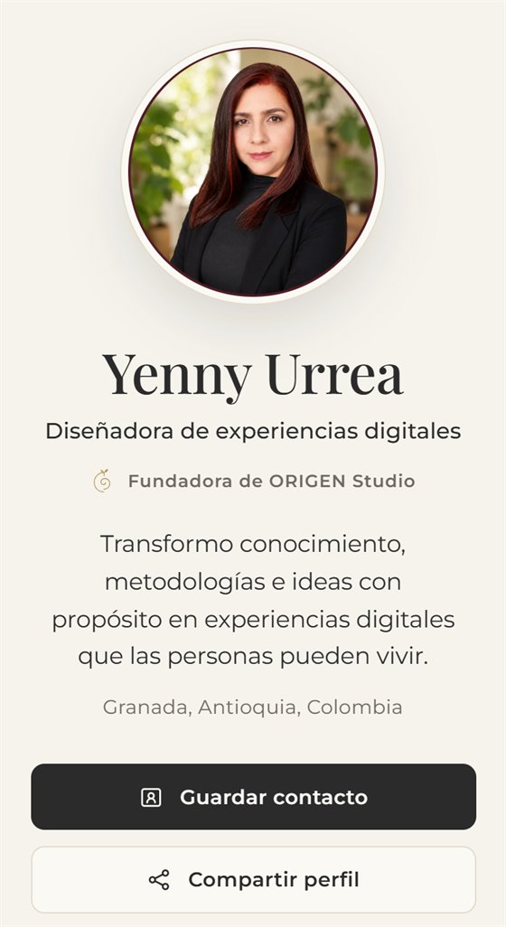 Ejemplo real: la ORIGEN Signature de Yenny Urrea