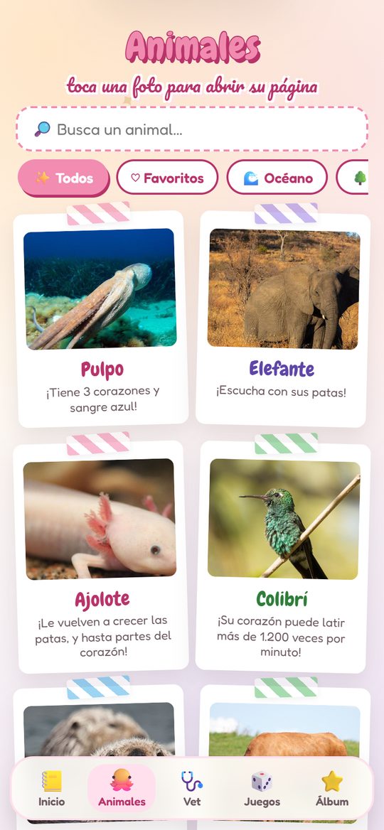 72 animales para descubrir