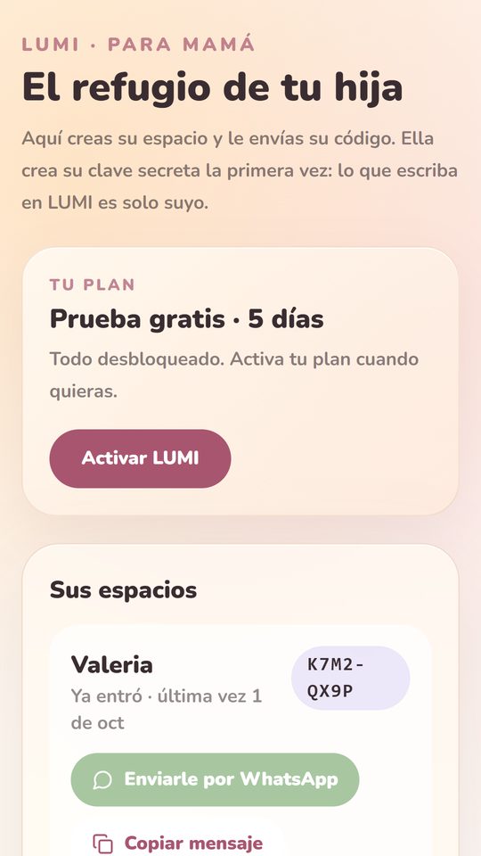 Tú creas su espacio en un minuto