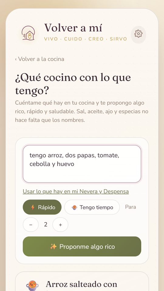 ¿Qué cocino con lo que tengo?